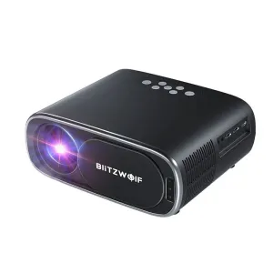 BlitzWolf BW-V4 1080p LED projektor, Wi-Fi + Bluetooth (čierny)