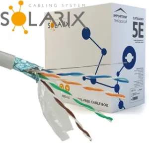 Instalačný kábel Solarix CAT5E FTP PVC Eca 305m / krabica SXKD-5E-FTP-PVC