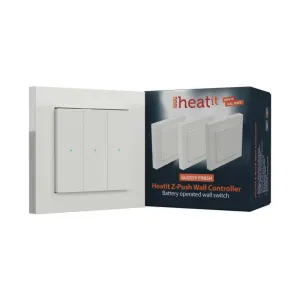 HEATIT Z-Push Wall Controller White RAL 9003 LESKLÁ