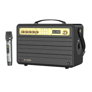 Bezdrôtový reproduktor Bluetooth W-KING K6S 100 W + mikrofon (čierny)